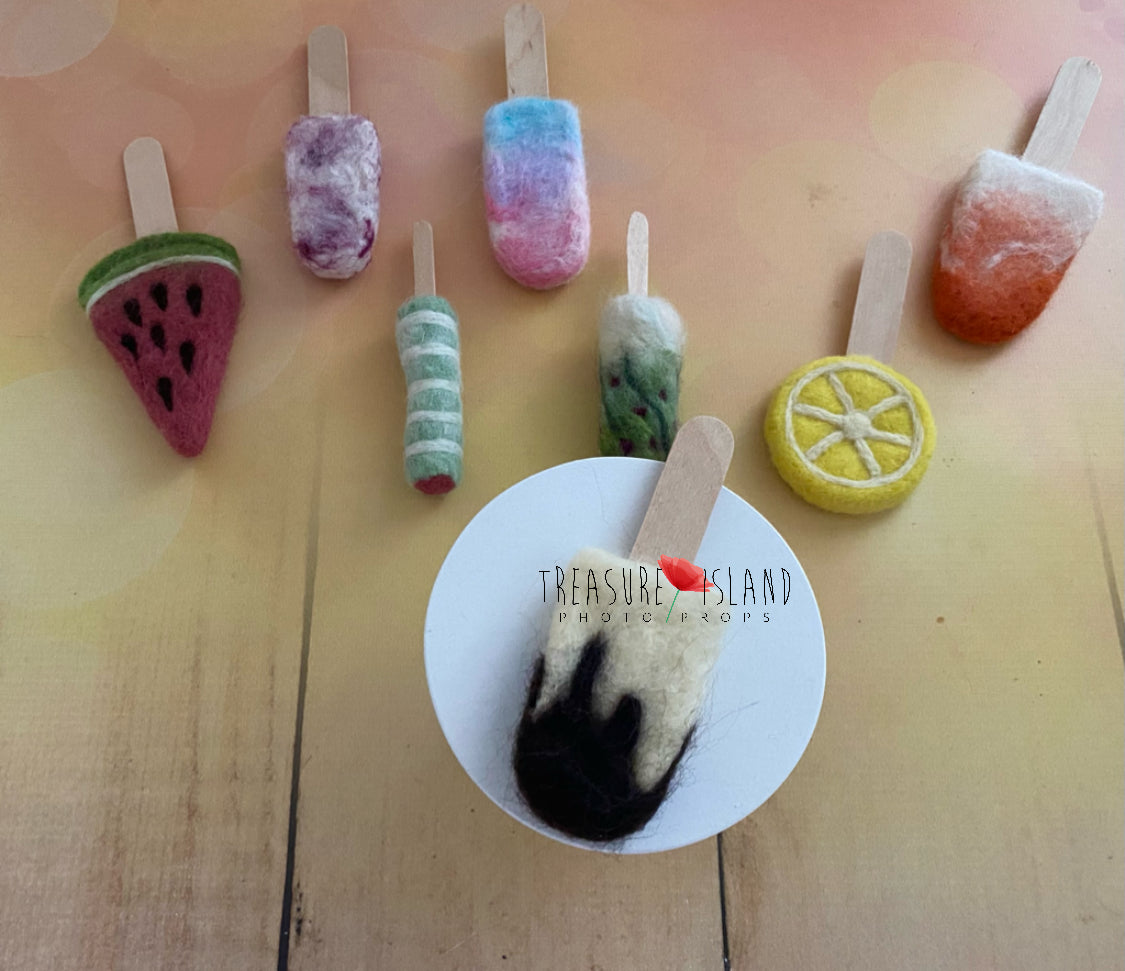 🍨FELTED ICE LOLLY🍨 ICE CREAM🍉watermelon🍋lemon🍇 grape with raspberry🌵cactus🍊milk with orange🍫vanilla with chocolate✨bubble gum✨blackberry🍨