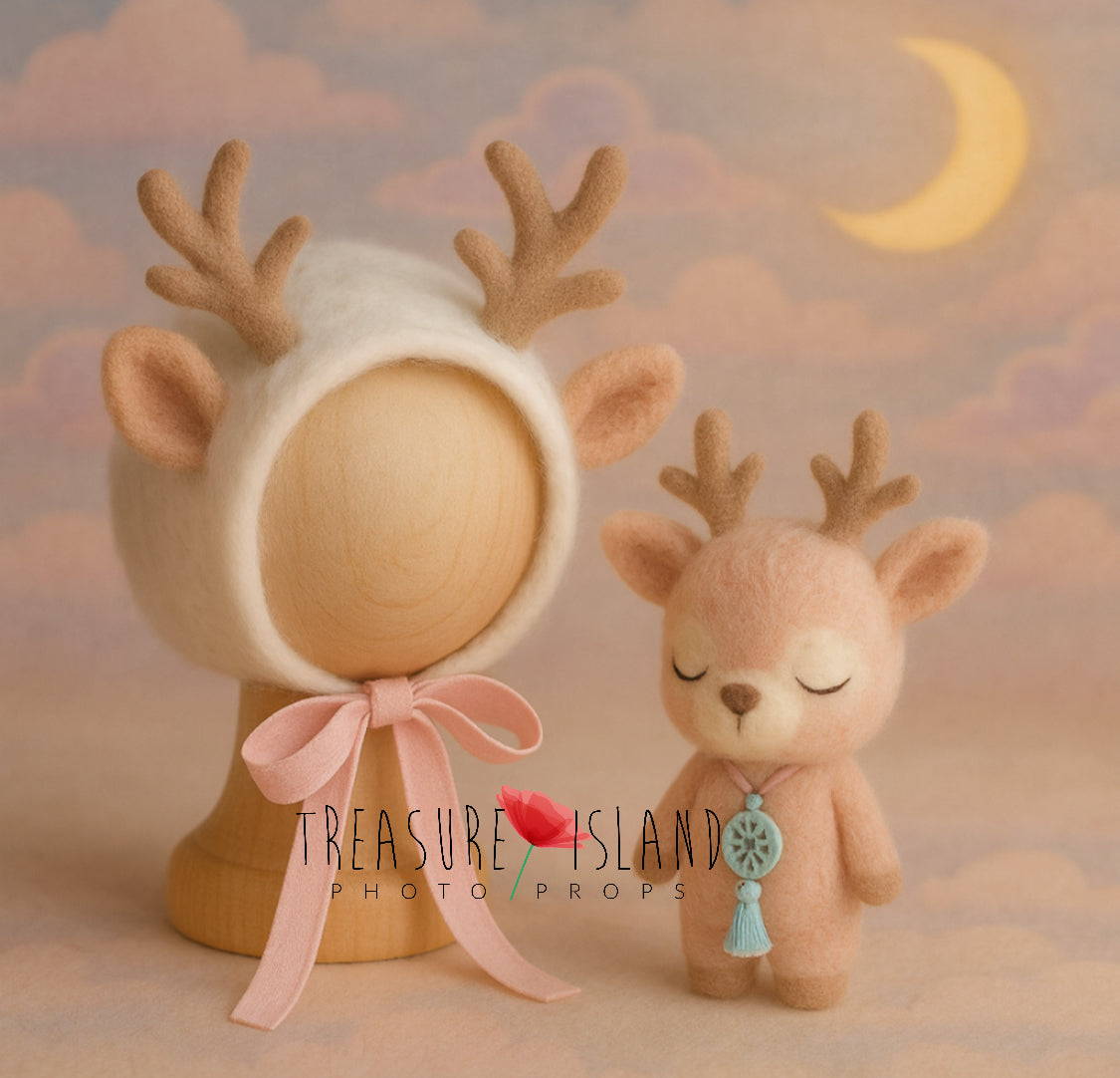 Kawaii Deer & Reindeer Felted Set – カワイイトナカイ＆シカセット
