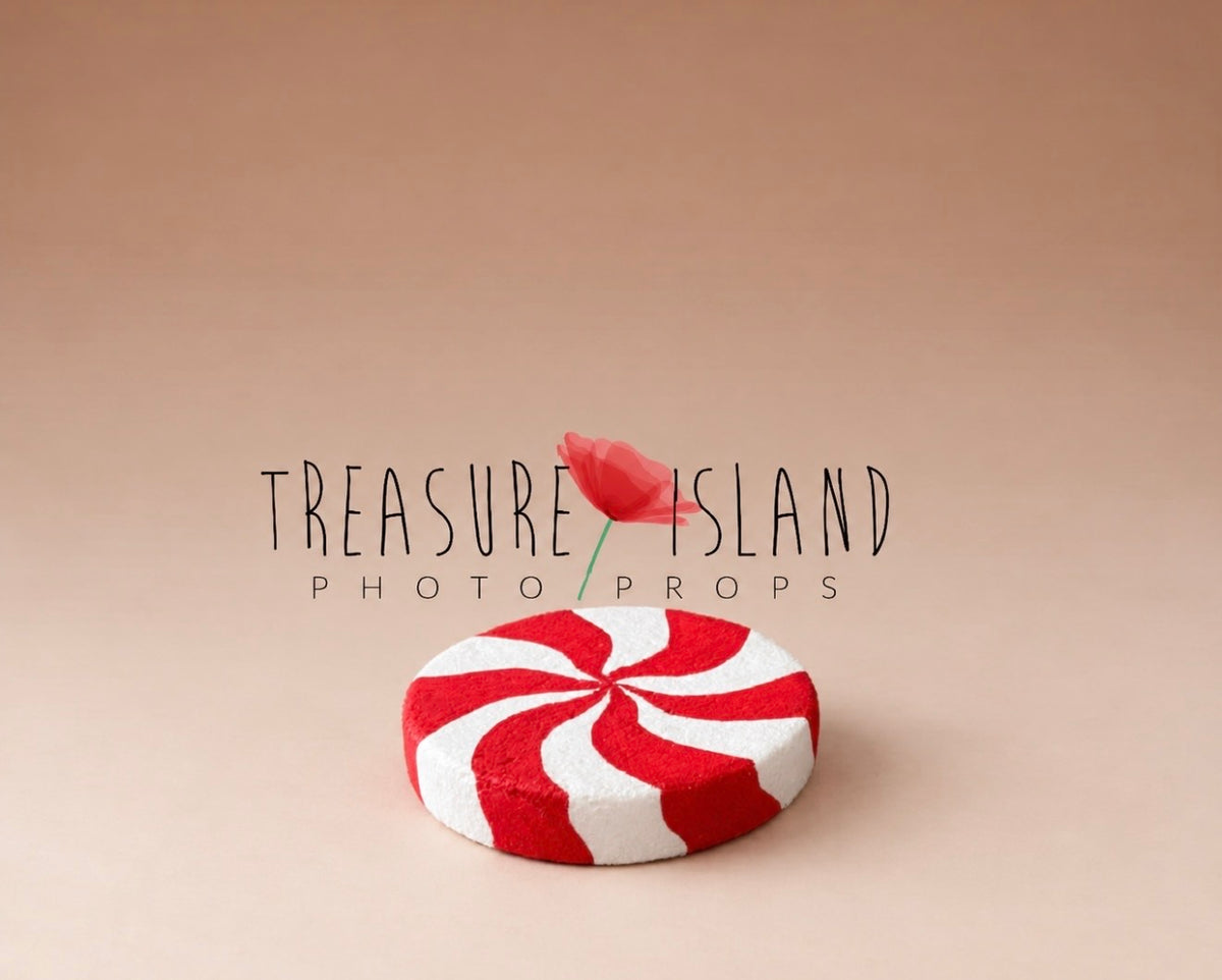Disque géant de bonbon à la menthe - Accessoire de photographie pour Noël et séance « Cake Smash »