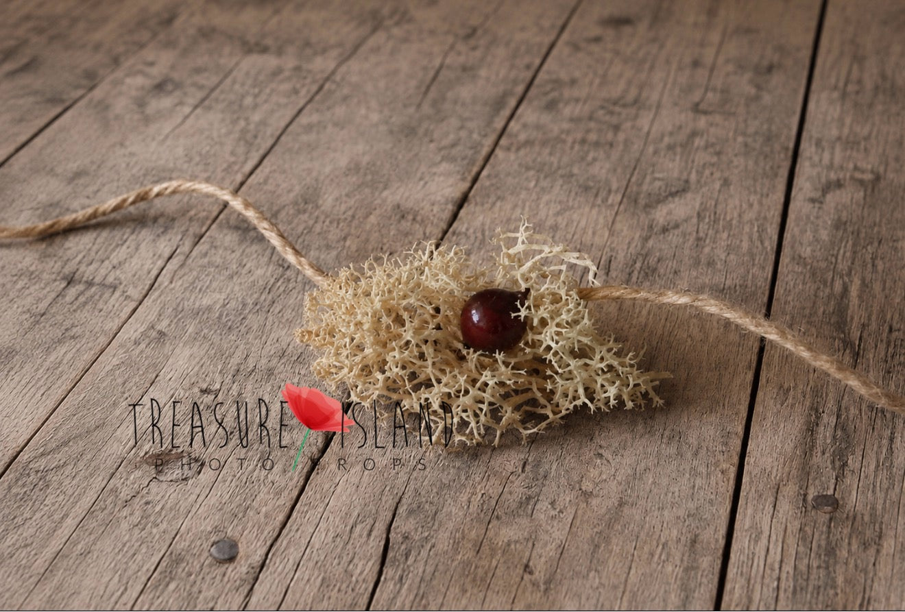 Woodland Moss & Berry Tieback - Newborn Photography Prop