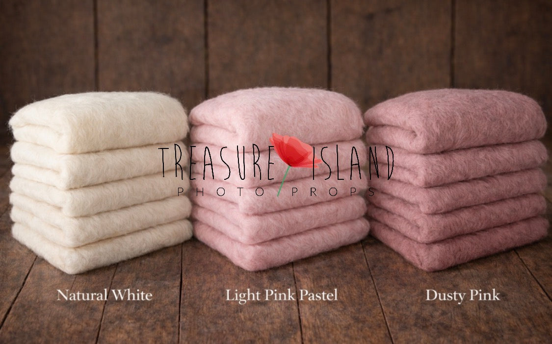Classic Blankets – Handmade Felted Baby Blankets - Photo Props - 69 colours