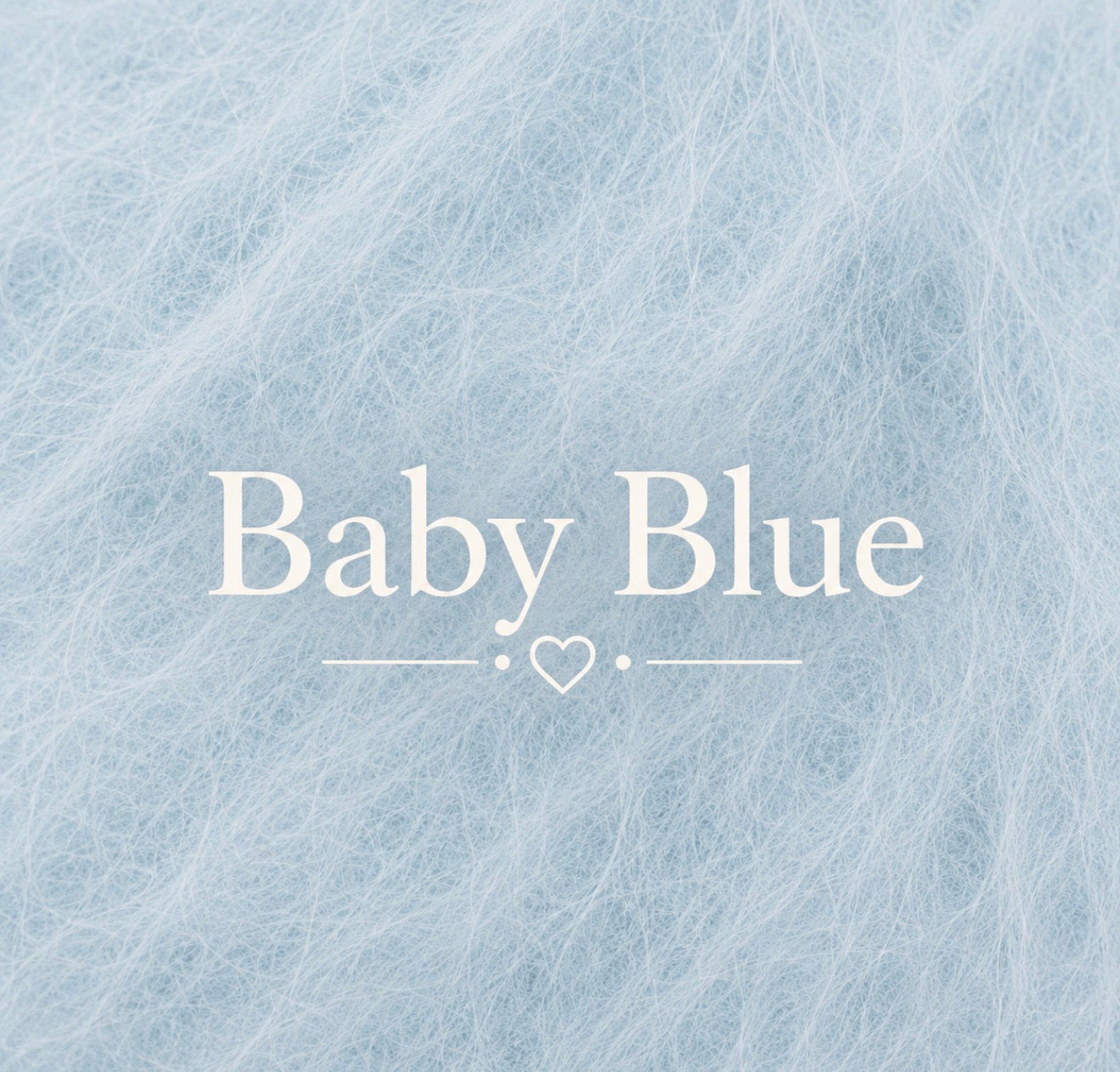 baby Blue fluffy yarn color sample for knitted newborn and sitter photography body