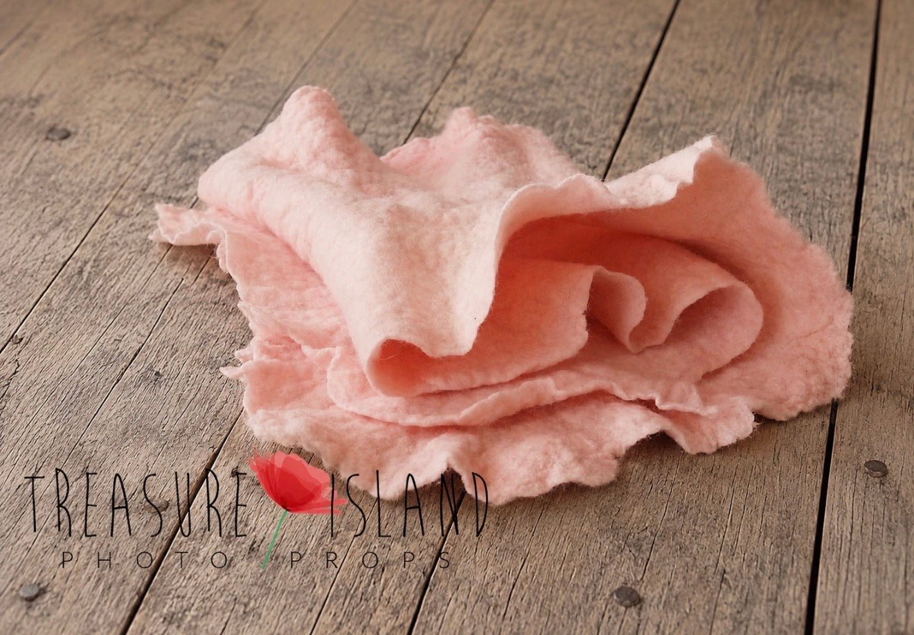 Blush Pink thin handmade felted wool photography wrap