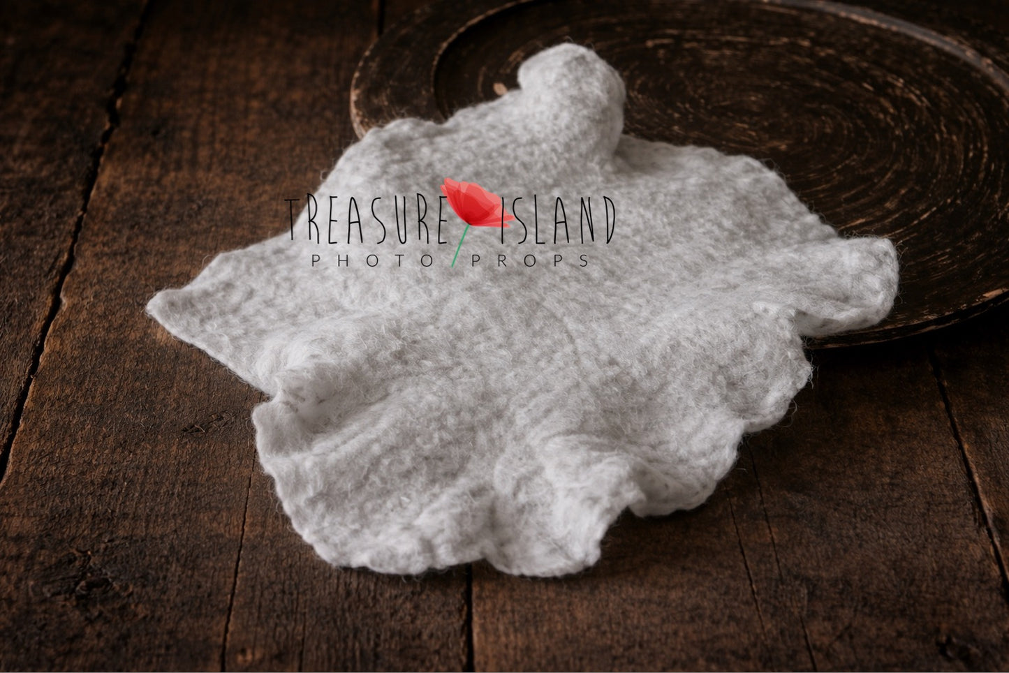 Hand-Felted Wool Blanket - Organic Shape Collection - photo props
