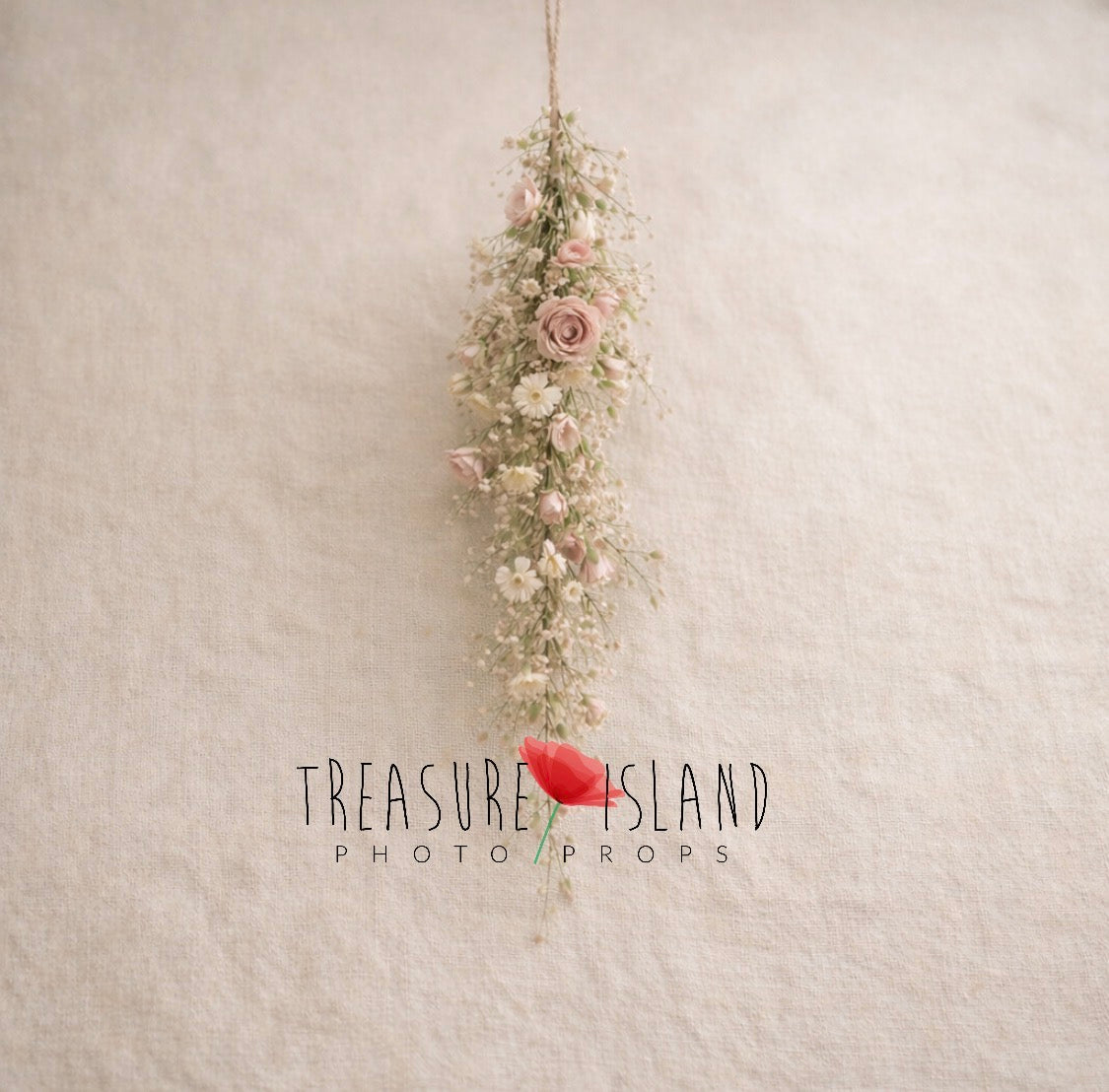 Romantic Meadow Floral Garland – Handmade Photography Prop | French Style Decor