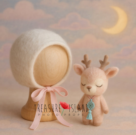 Kawaii Deer & Reindeer Felted Set – カワイイトナカイ＆シカセット
