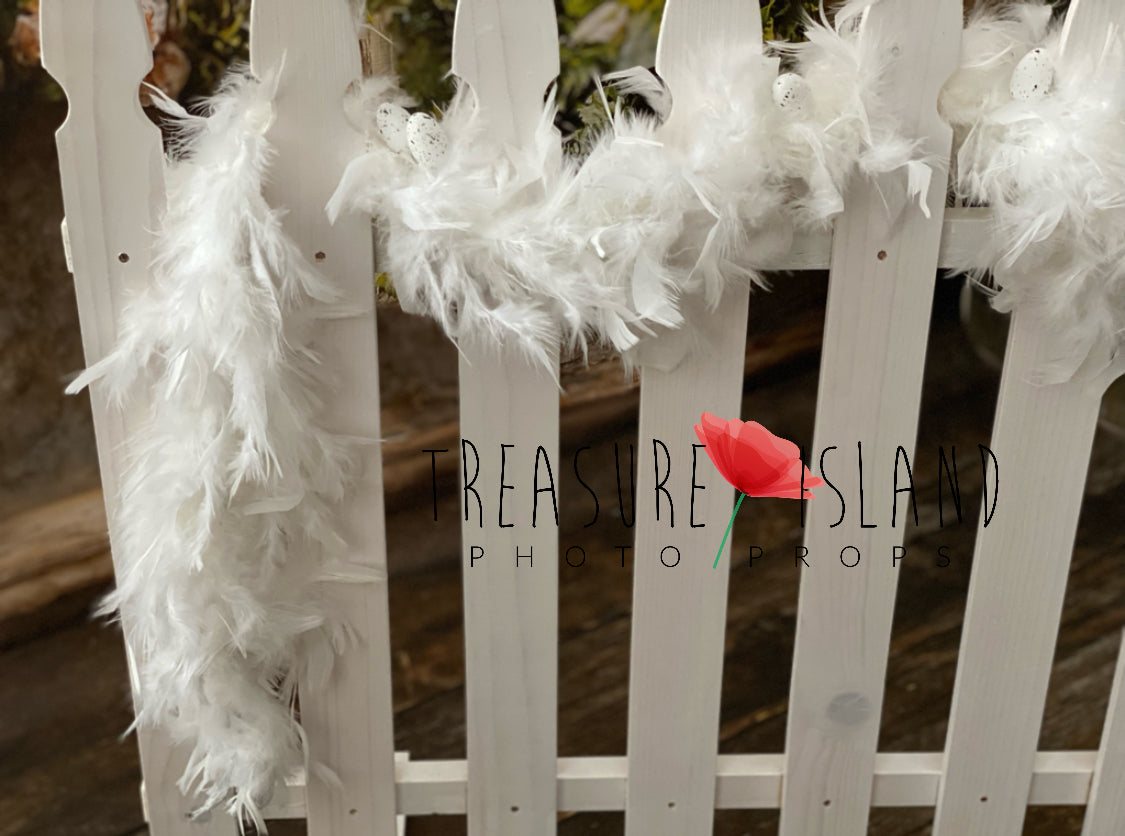 EASTER GARLAND - feathers with little eggs - 330 cm long