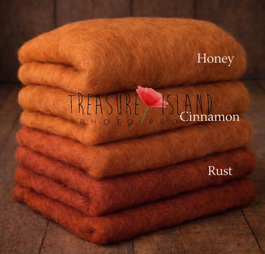 Classic Blankets – Handmade Felted Baby Blankets - Photo Props - 69 colours