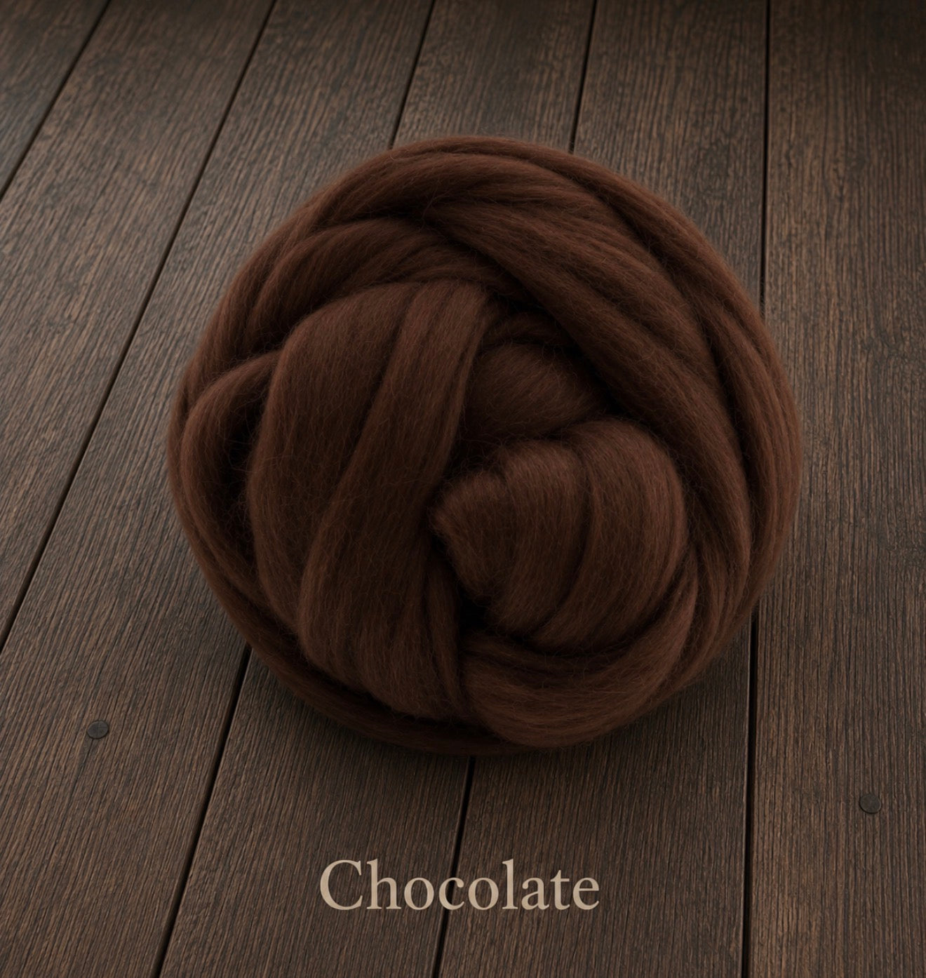 Chocolate felted wool wrap color sample for newborn photography
