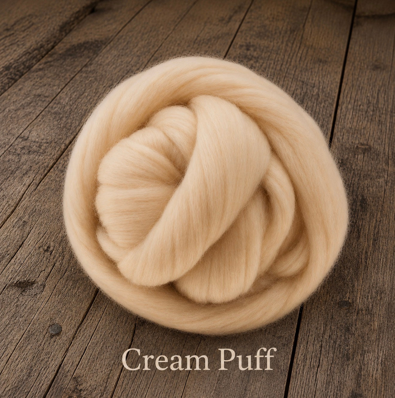 Cream Puff felted wool wrap color sample for newborn photography
