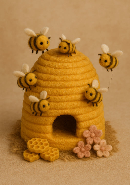 Bee Themed Set – Hive, Bees, Honeycombs & Flowers