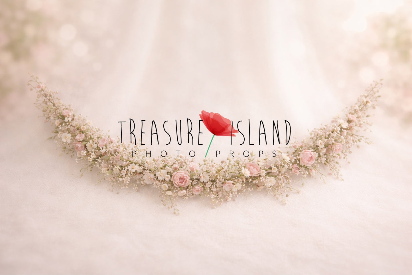 Romantic Meadow Floral Garland – Handmade Photography Prop | French Style Decor