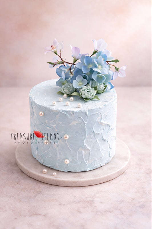 Blue Blush Pearl Edition – Structural Cake Smash Cake Photo Props