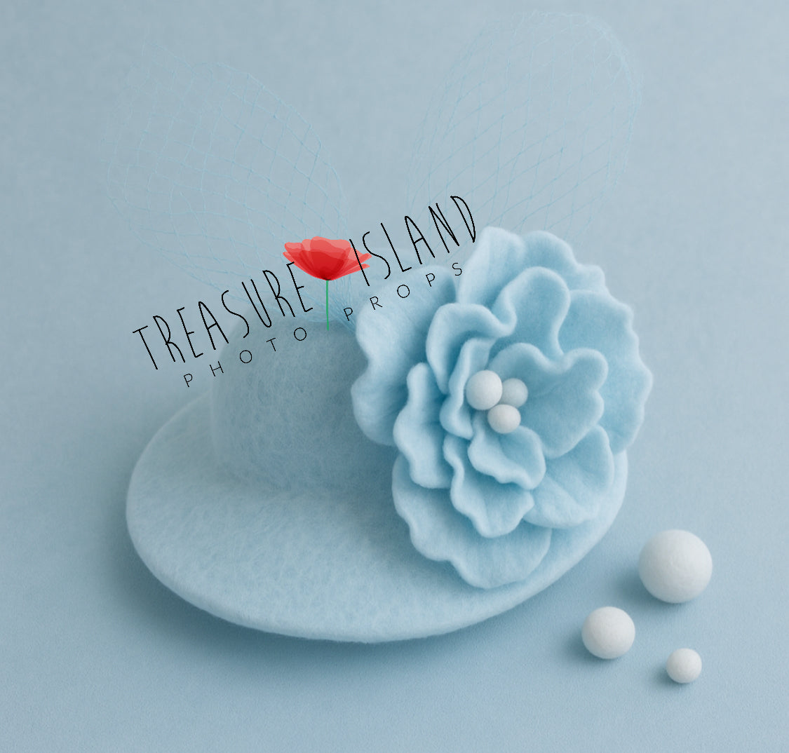 LUXURY Snow  Blossom Hat - Crystal Collection