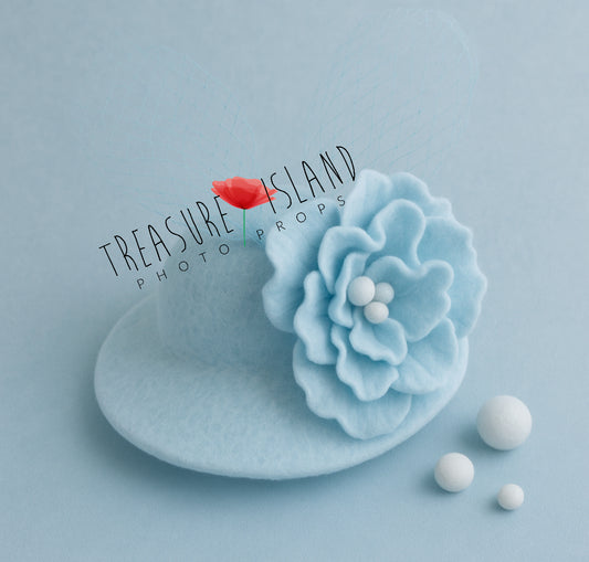 LUXURY Snow  Blossom Hat - Crystal Collection