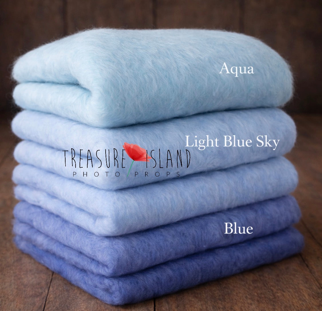 Classic Blankets – Handmade Felted Baby Blankets - Photo Props - 69 colours