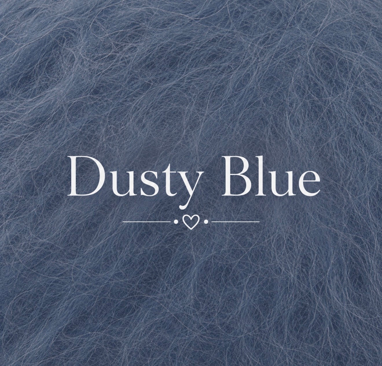 Dusty Blue fluffy yarn color sample for knitted newborn and sitter photography body