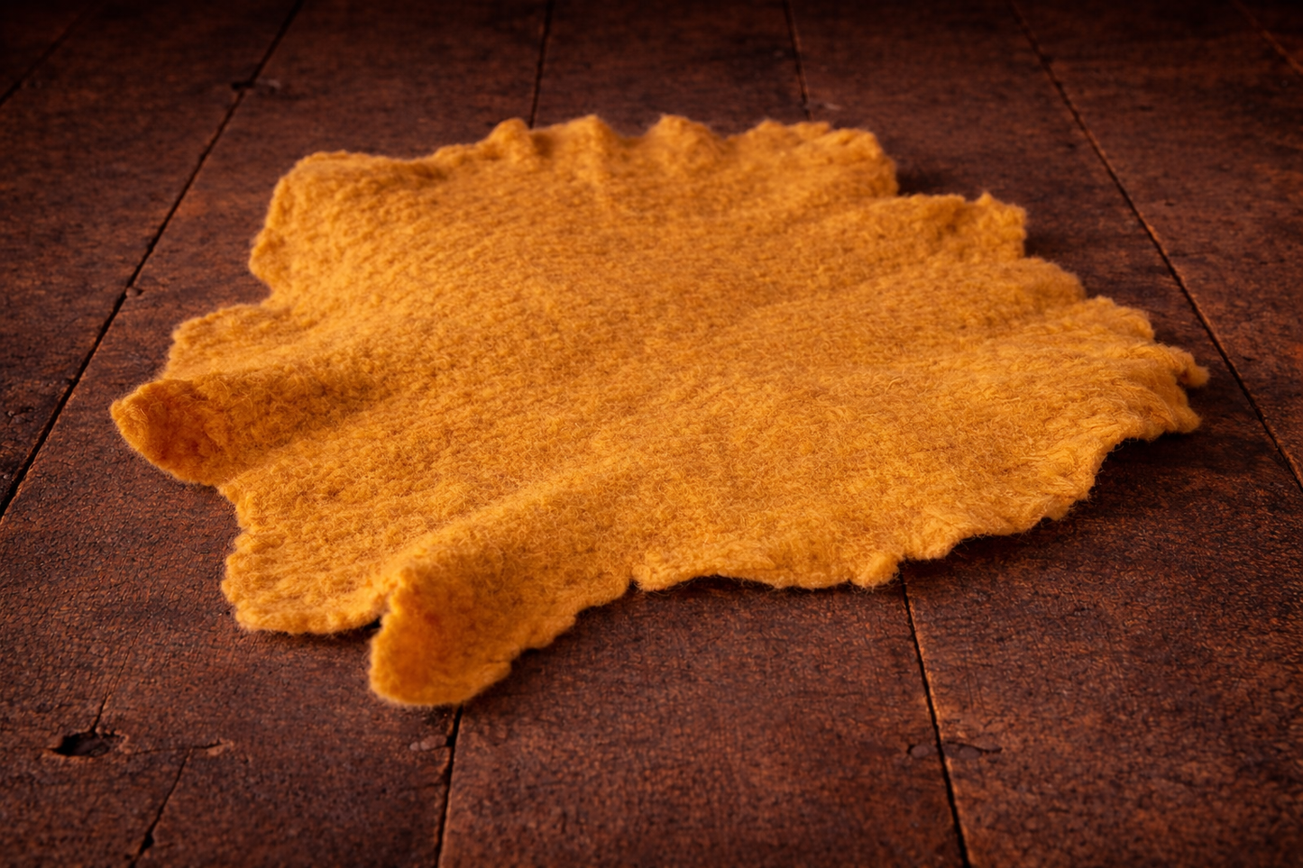 Hand-Felted Wool Blanket - Organic Shape Collection - photo props