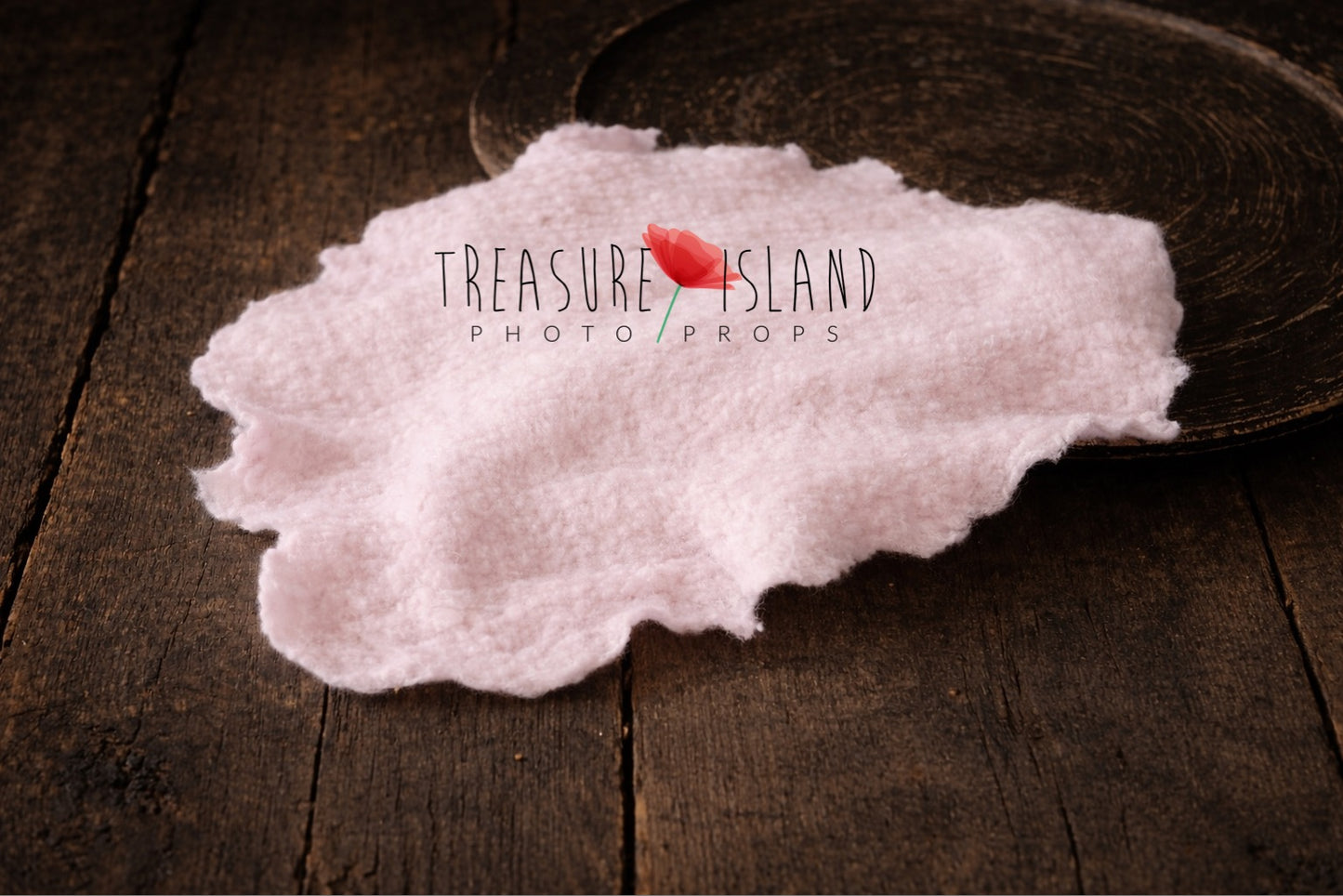 Hand-Felted Wool Blanket - Organic Shape Collection - photo props