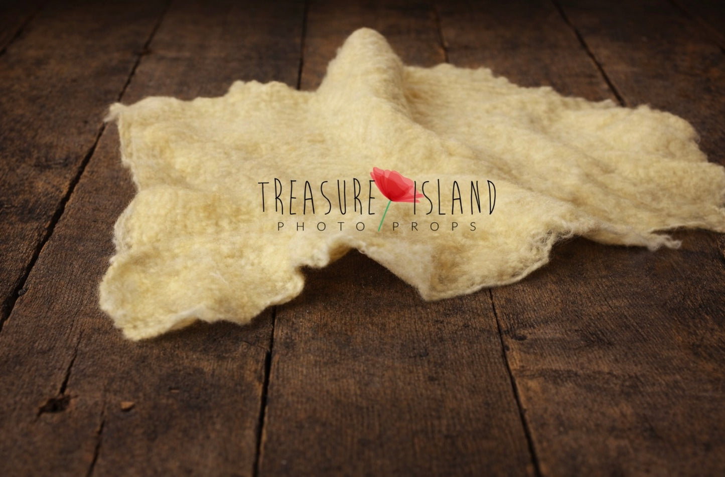 Hand-Felted Wool Blanket - Organic Shape Collection - photo props