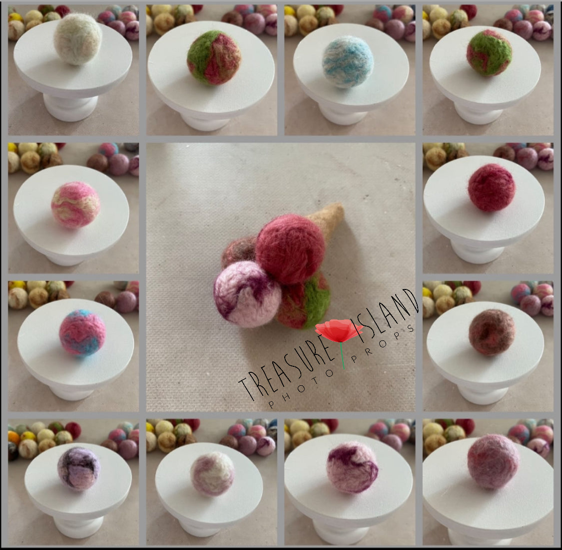 Felted ICE CREAM SCOOPS 🍨