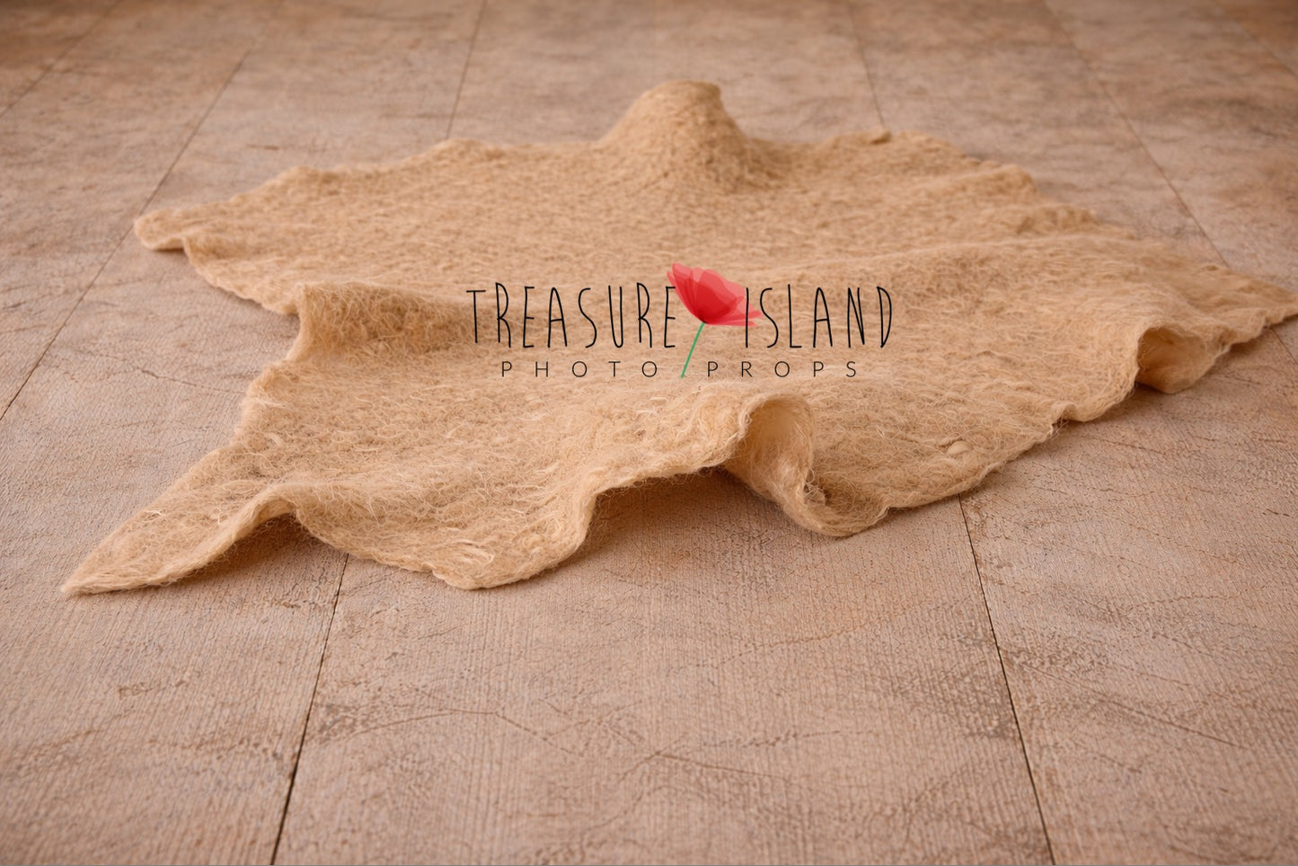 Hand-Felted Wool Blanket - Organic Shape Collection - photo props - SAFARI colours