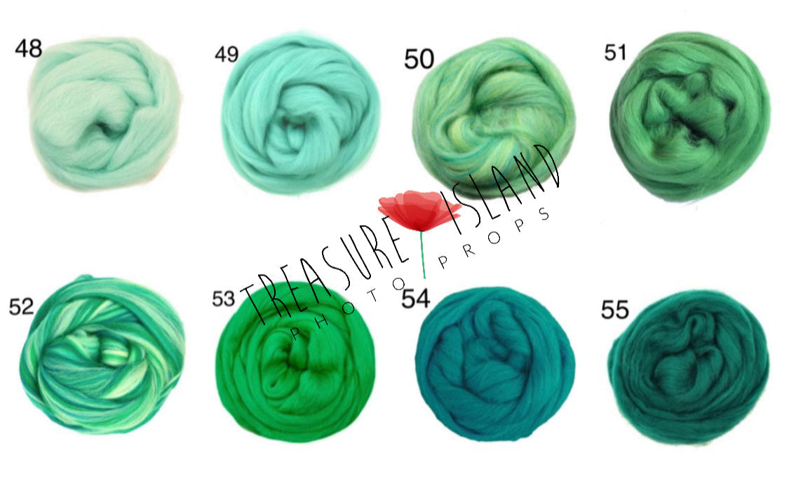 WOOLEN POSSING NEST - ROVING PLAITED NEST _ 78 colours to choose from