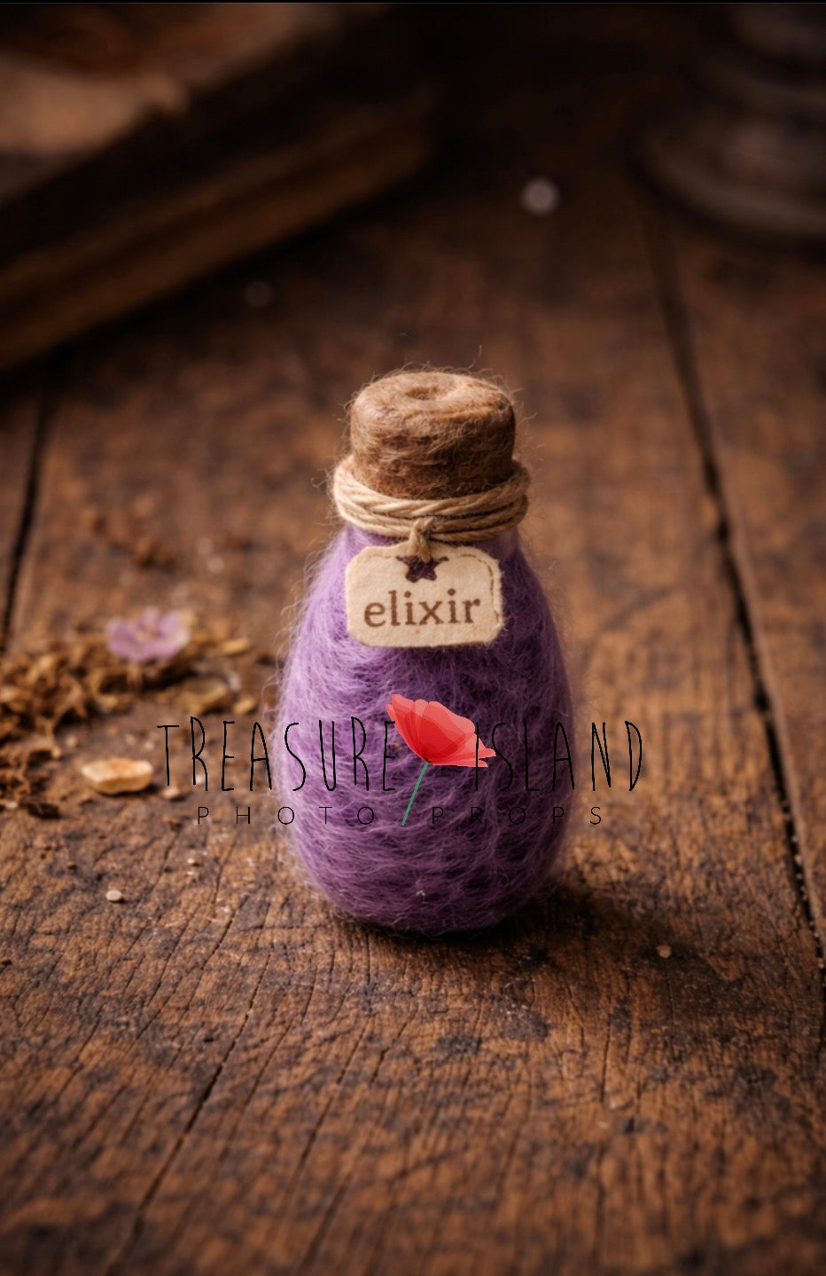 Wizard Elixir – Felted Potion Prop | Handmade Wizard Photography Accessory