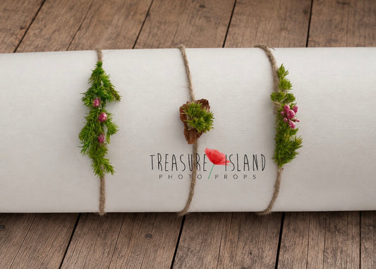 Tiny Forest - Newborn Botanical Tieback | 3 Designs