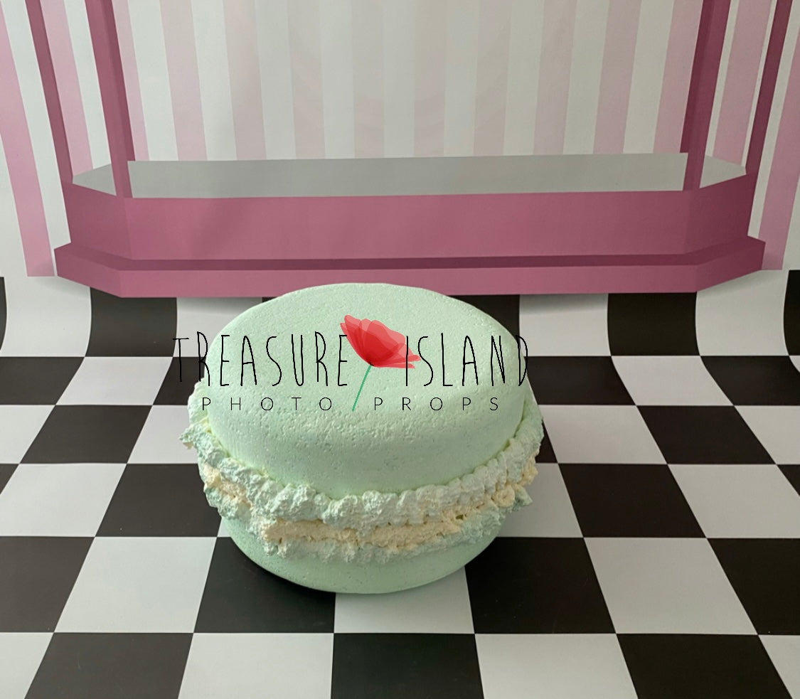 Giant Mint Styrofoam Macaroon for Cake Smash Photography