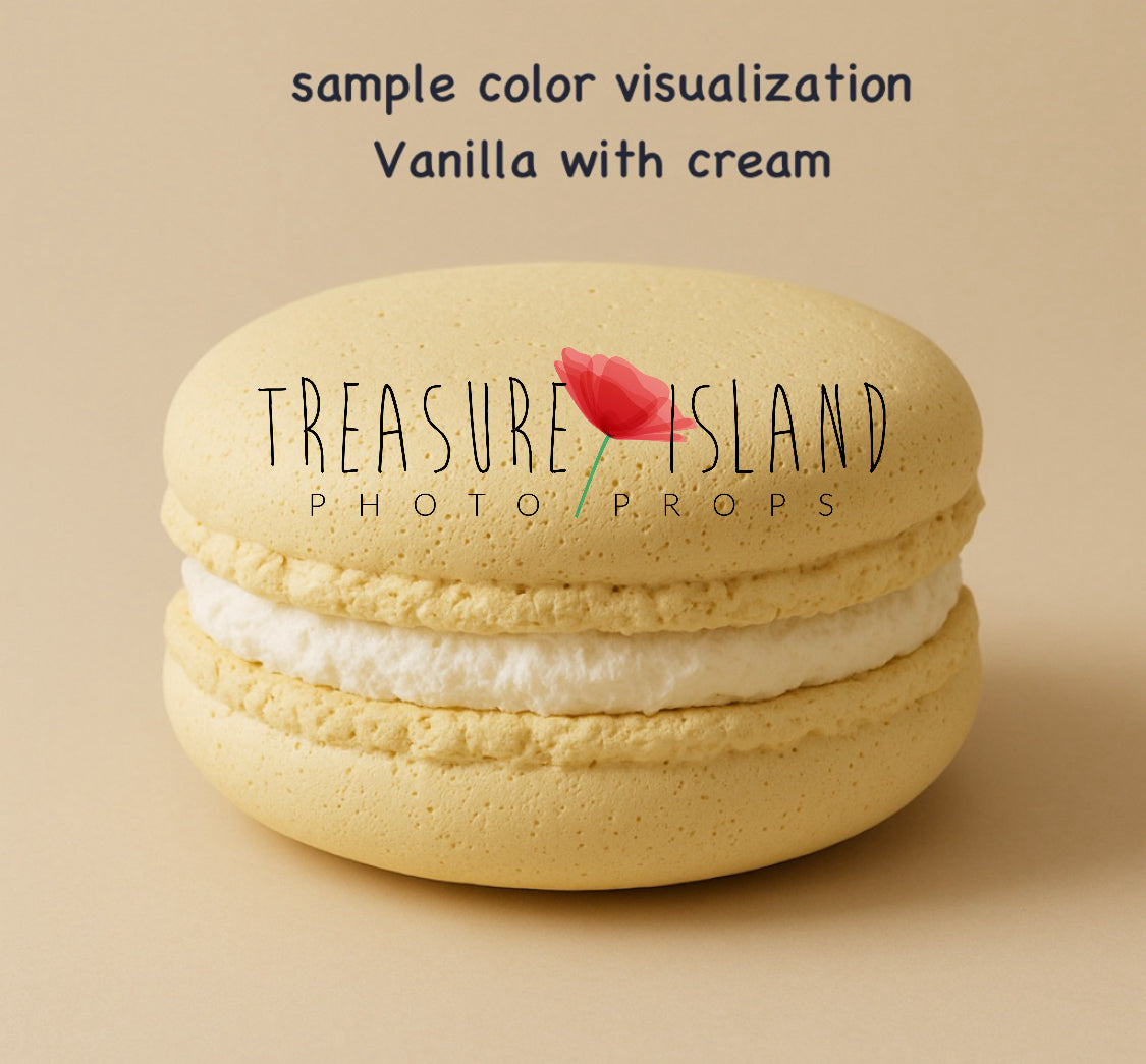 Giant Styrofoam Macaroon in Vanilla with cream colour for Cake Smash Photography