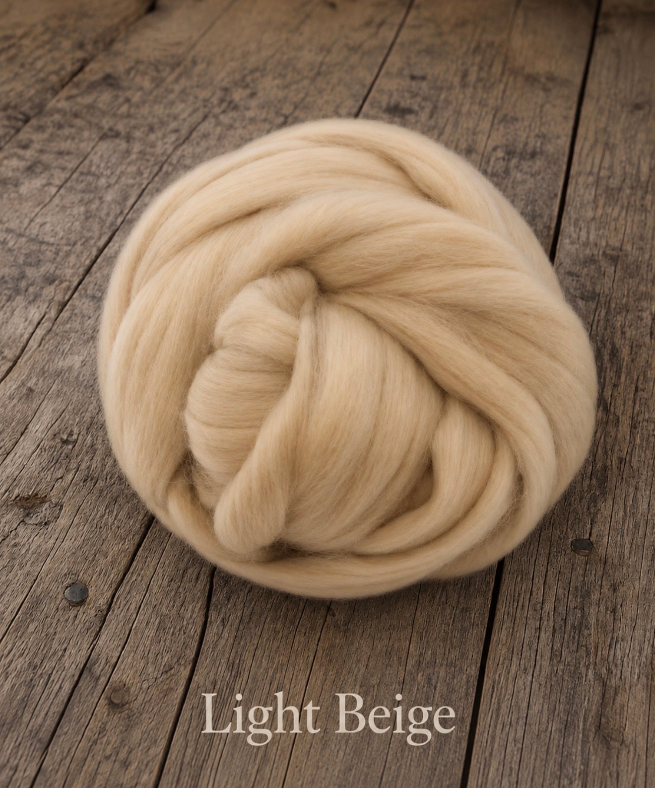 Light beige felted wool wrap color sample for newborn photography