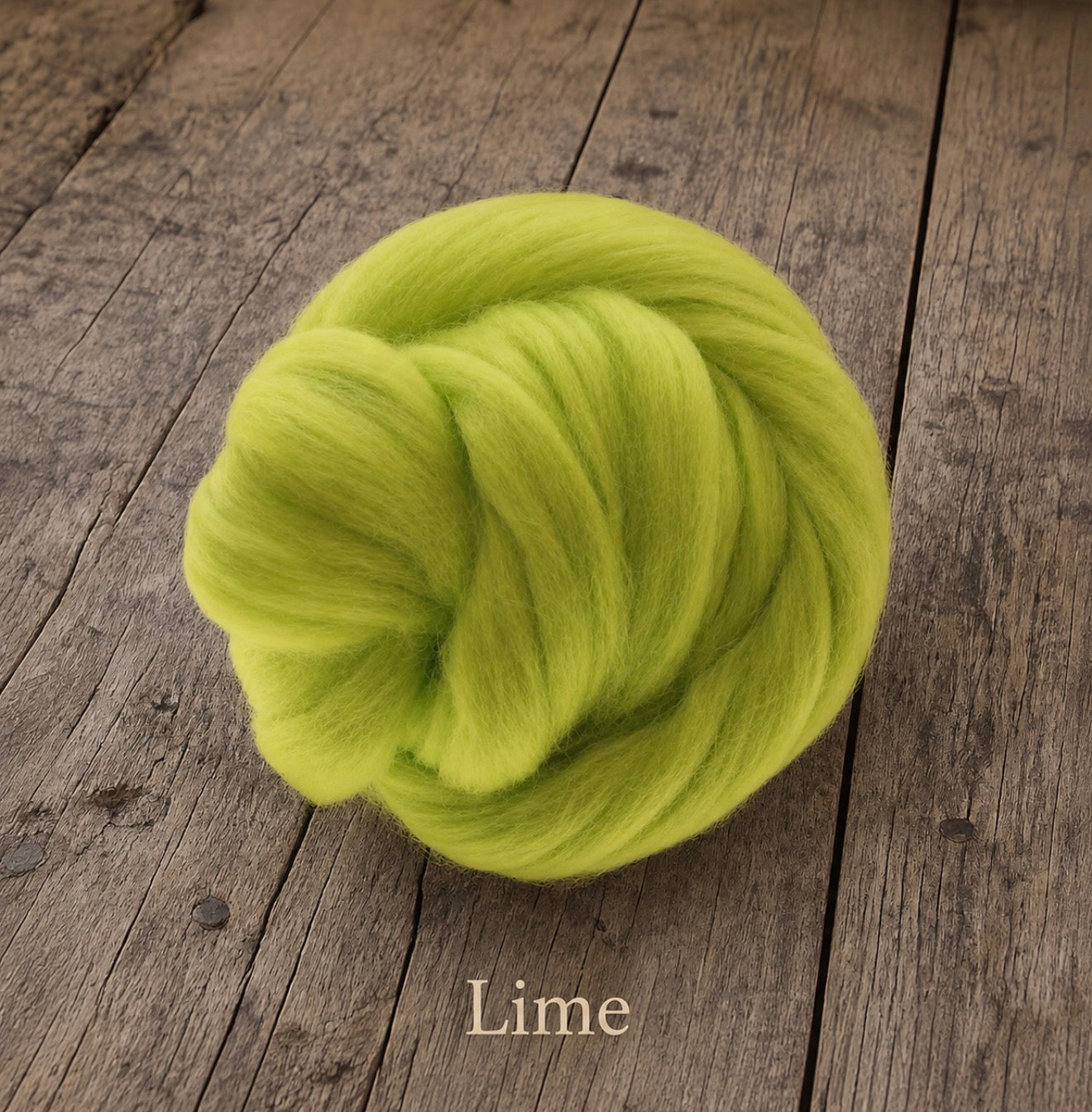 Lime felted wool wrap color sample for newborn photography