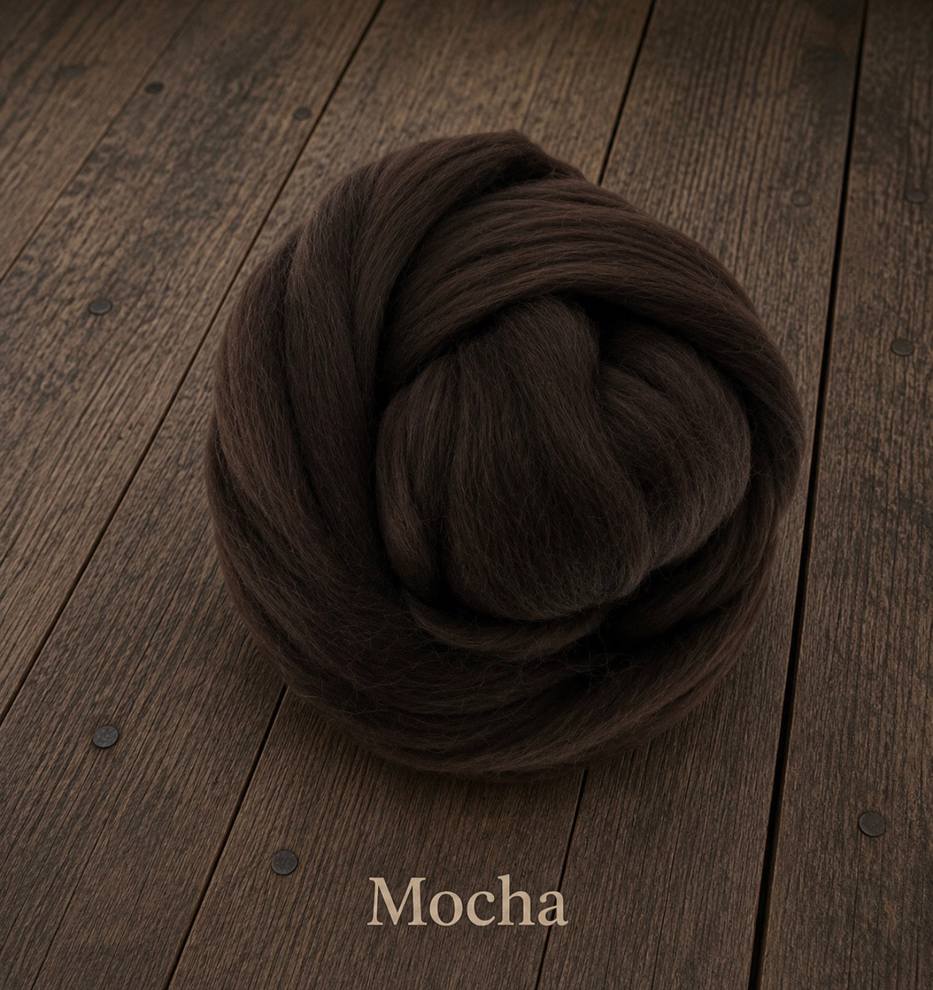 Mocha felted wool wrap color sample for newborn photography