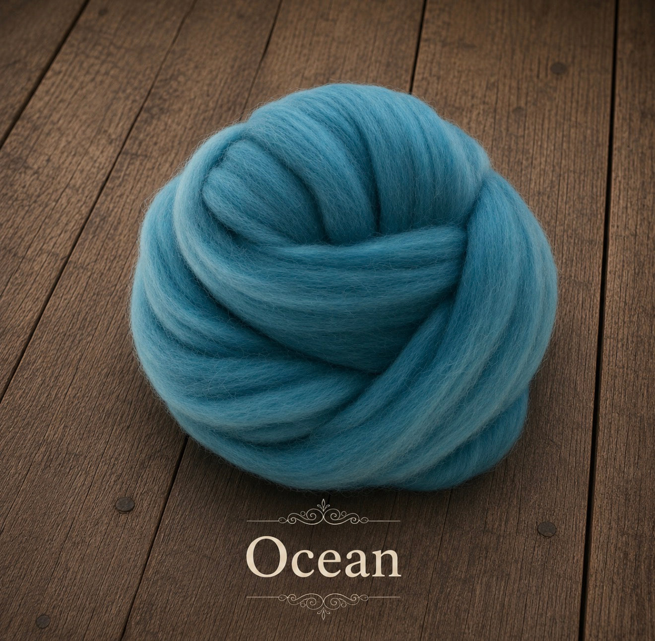 Ocean felted wool wrap color sample for newborn photography