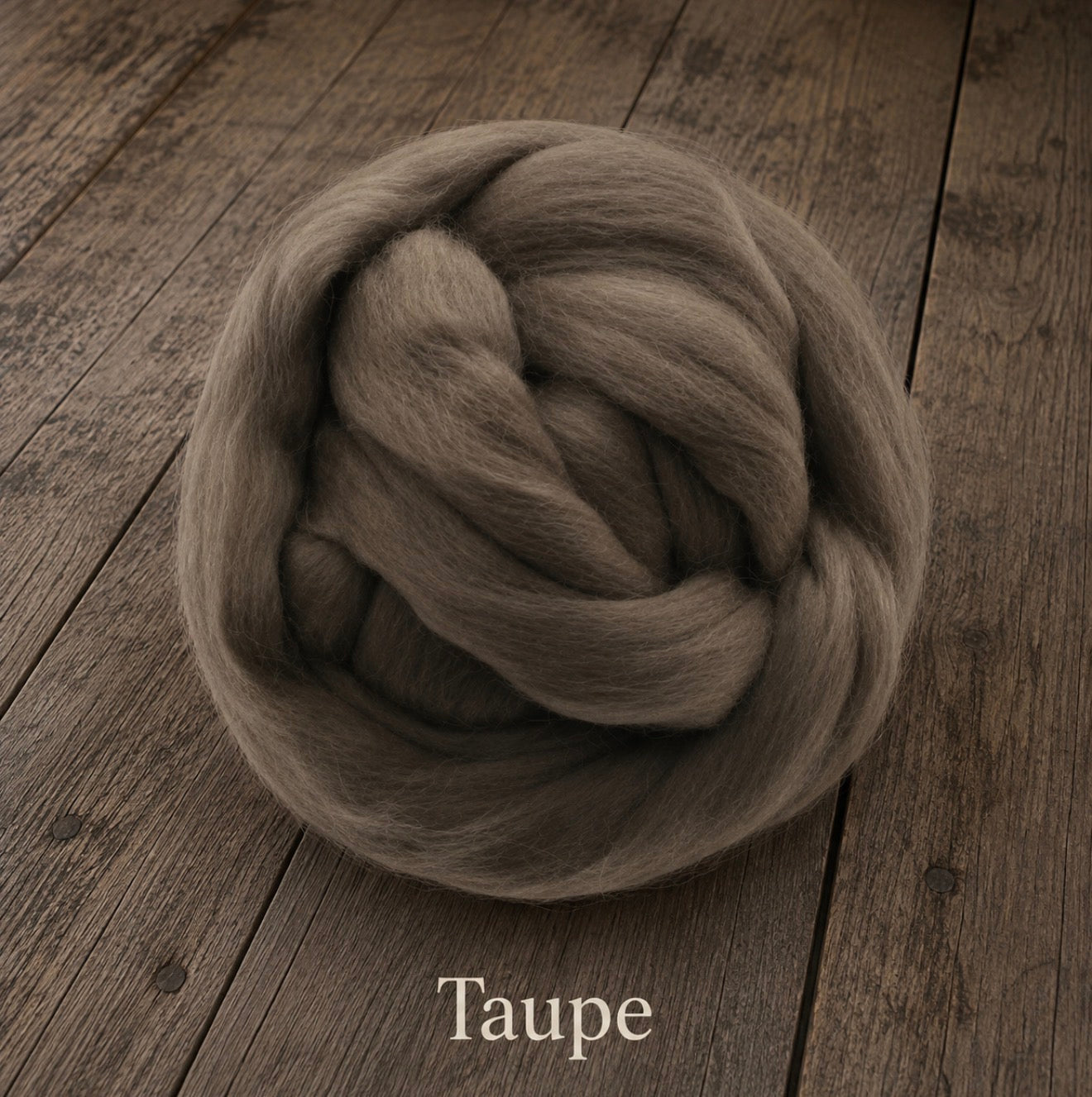 Taupe felted wool wrap color sample for newborn photography