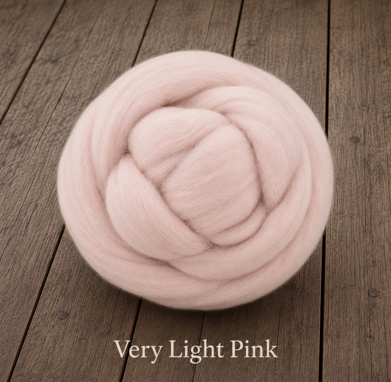 Very light pink felted wool wrap color sample for newborn photography