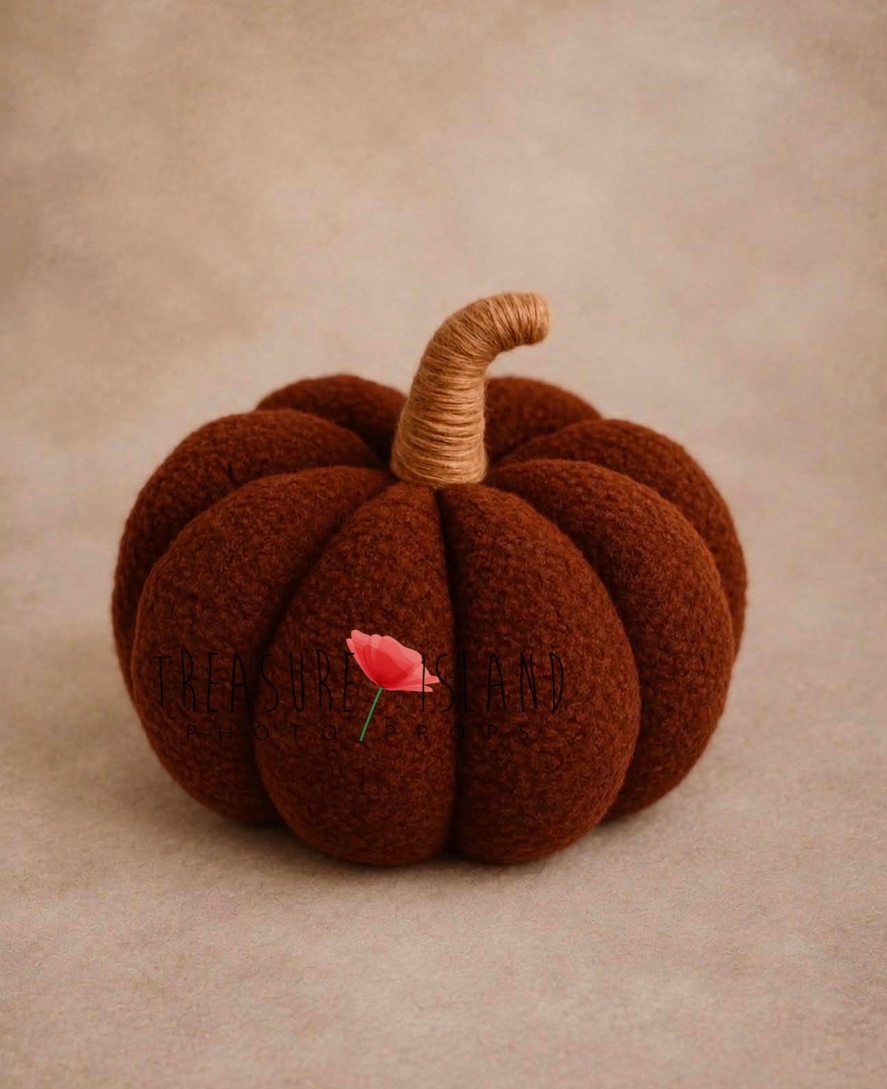 Brown handmade pumpkin styling prop for sitter and fall photography sessions