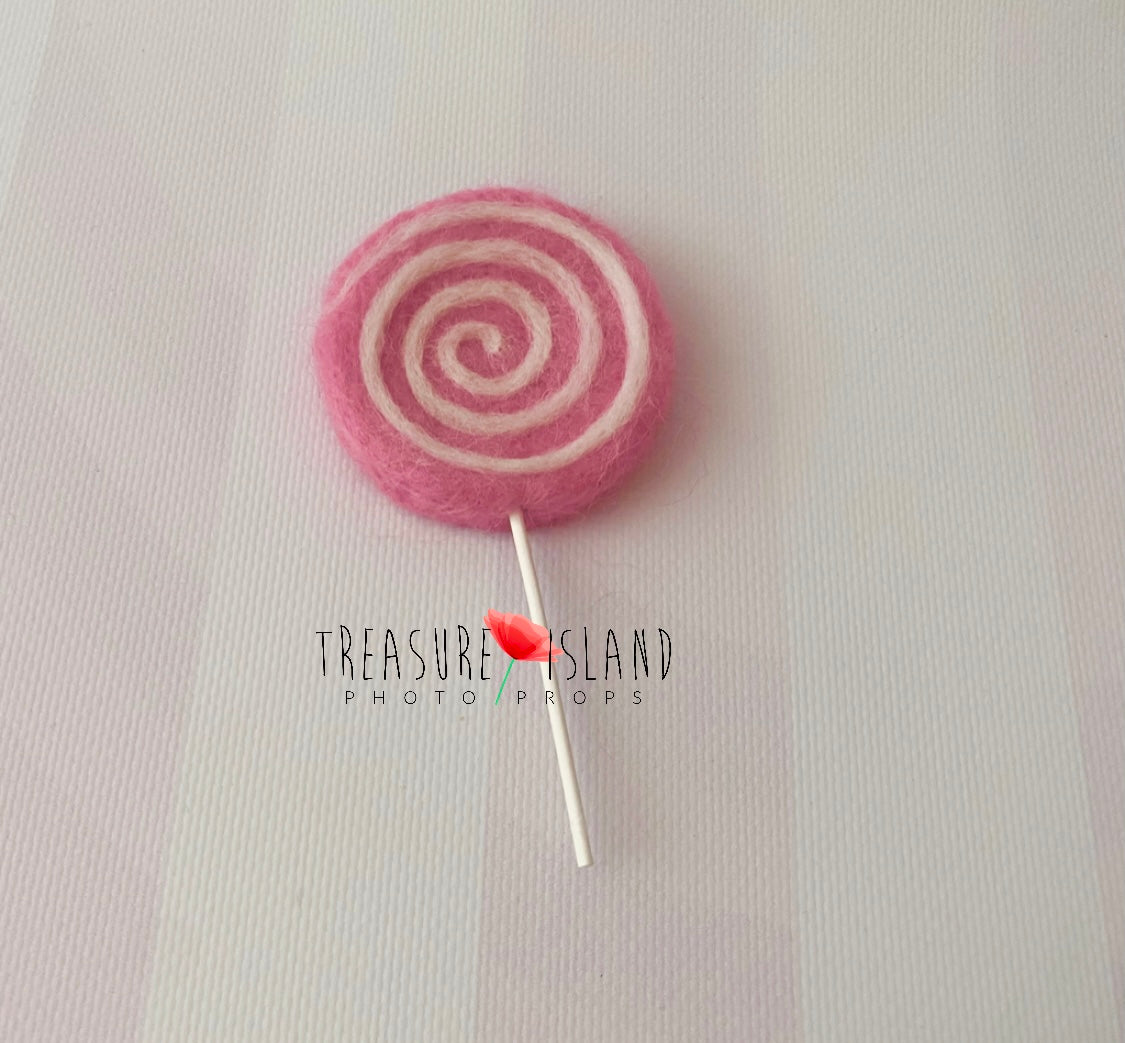 Handmade miniature felt lipstick for doll-inspired photography styling