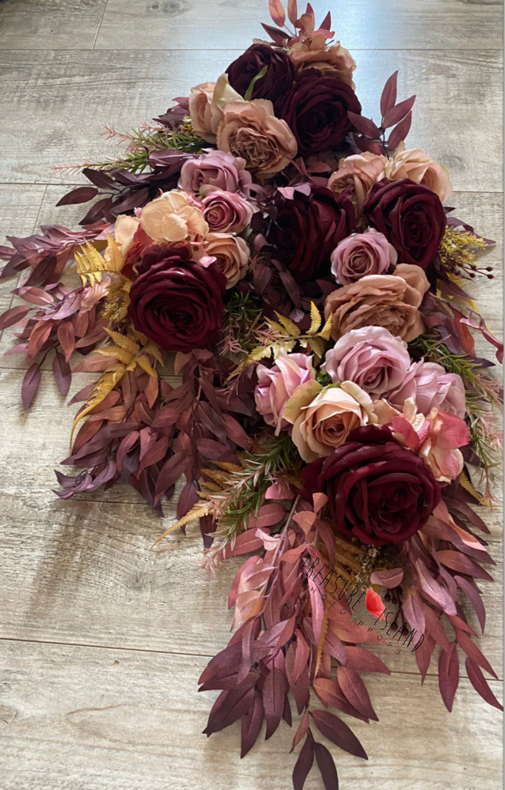 FLOWER GARLAND in pink and wine colour 🍇🍁AUTUMN GARLAND