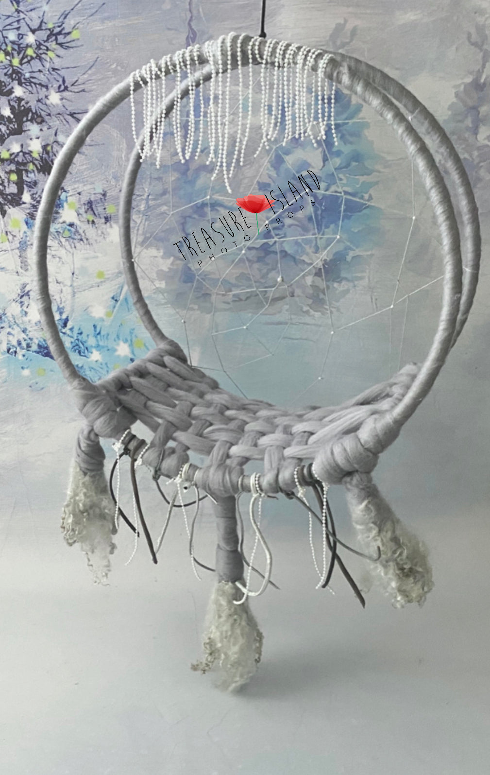 DREAM CATCHER WINTER " by HANNE "in grey with PEARLS