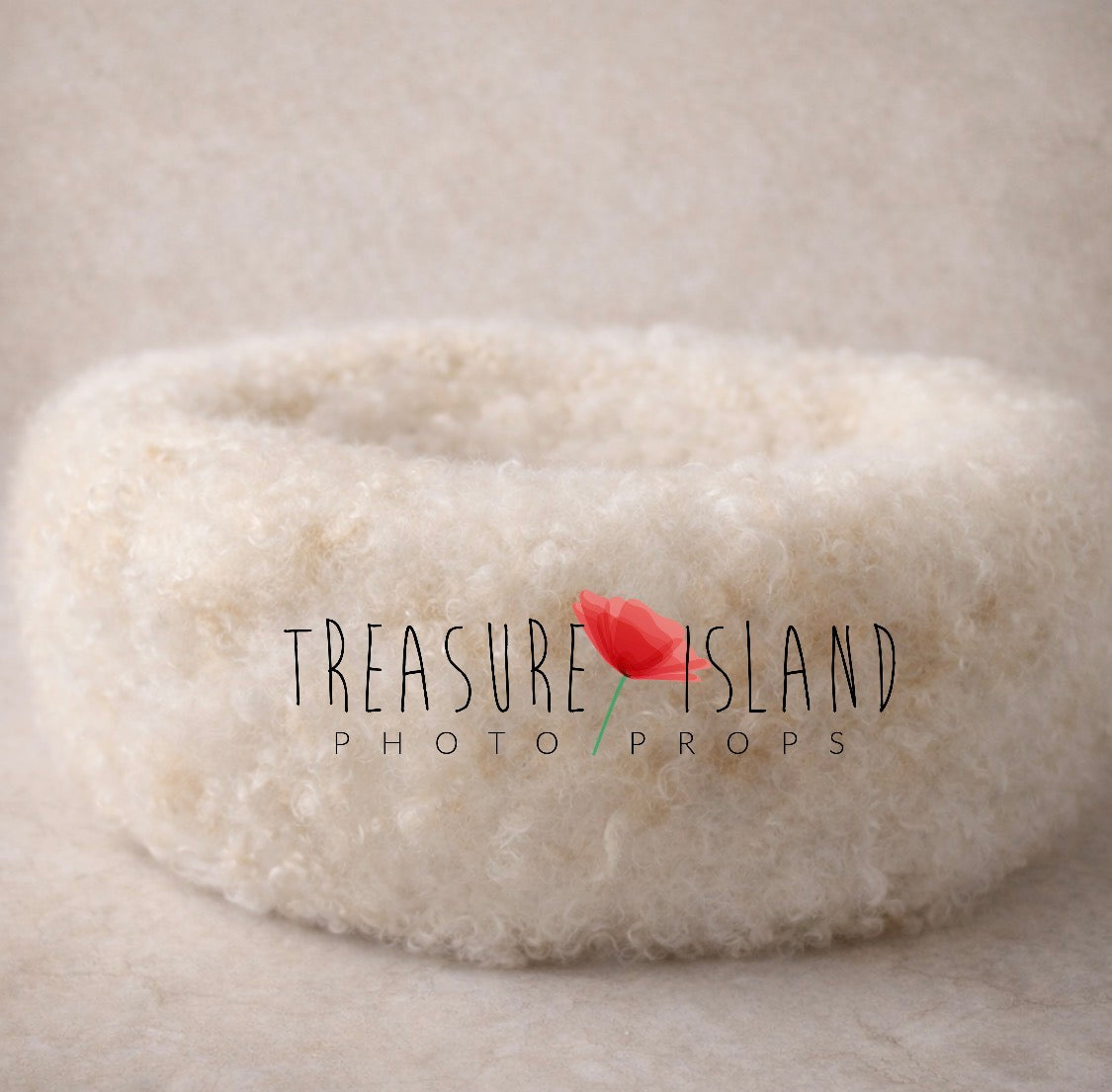 Handmade PURE CLOUD newborn photography nest made from soft natural wool and sheep curls