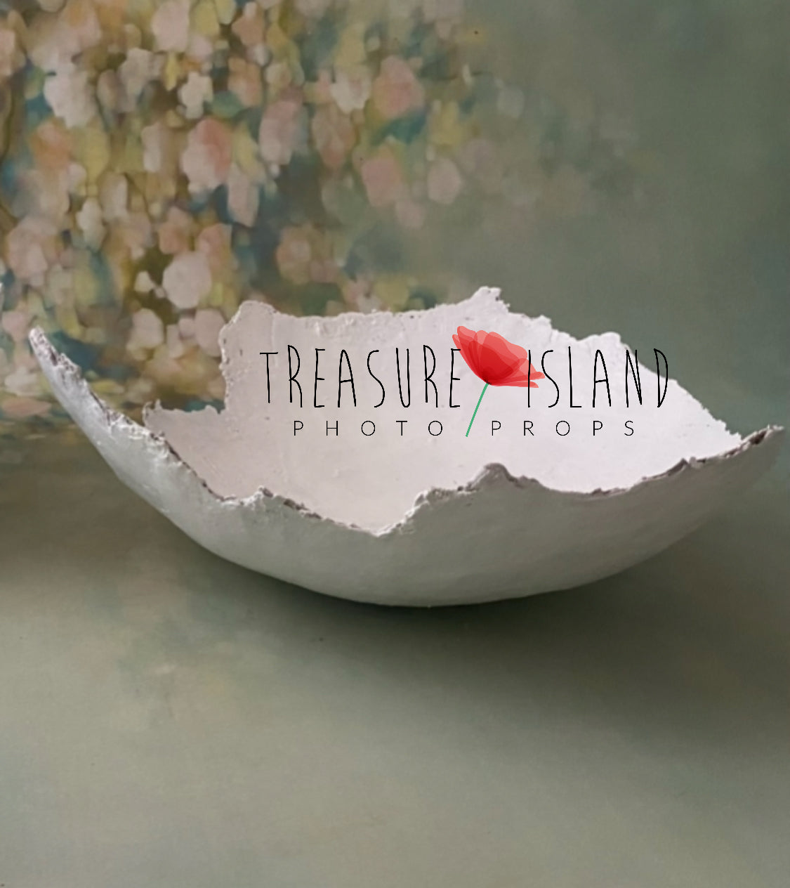 Smaller handmade plaster eggshell piece for Easter photography styling