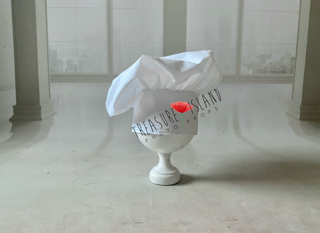 White Chef Hat for Little Chef sitter and first birthday photography sessions