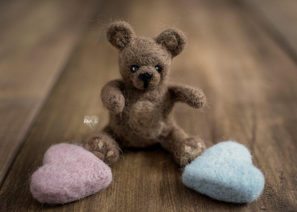 TEDDY BEAR HAT and TOY felt animals felt animal NEEDLE animal NEEDLE animals