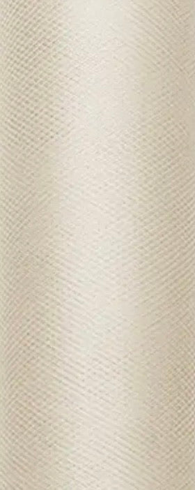 Beige tulle material used for handmade photography pom poms