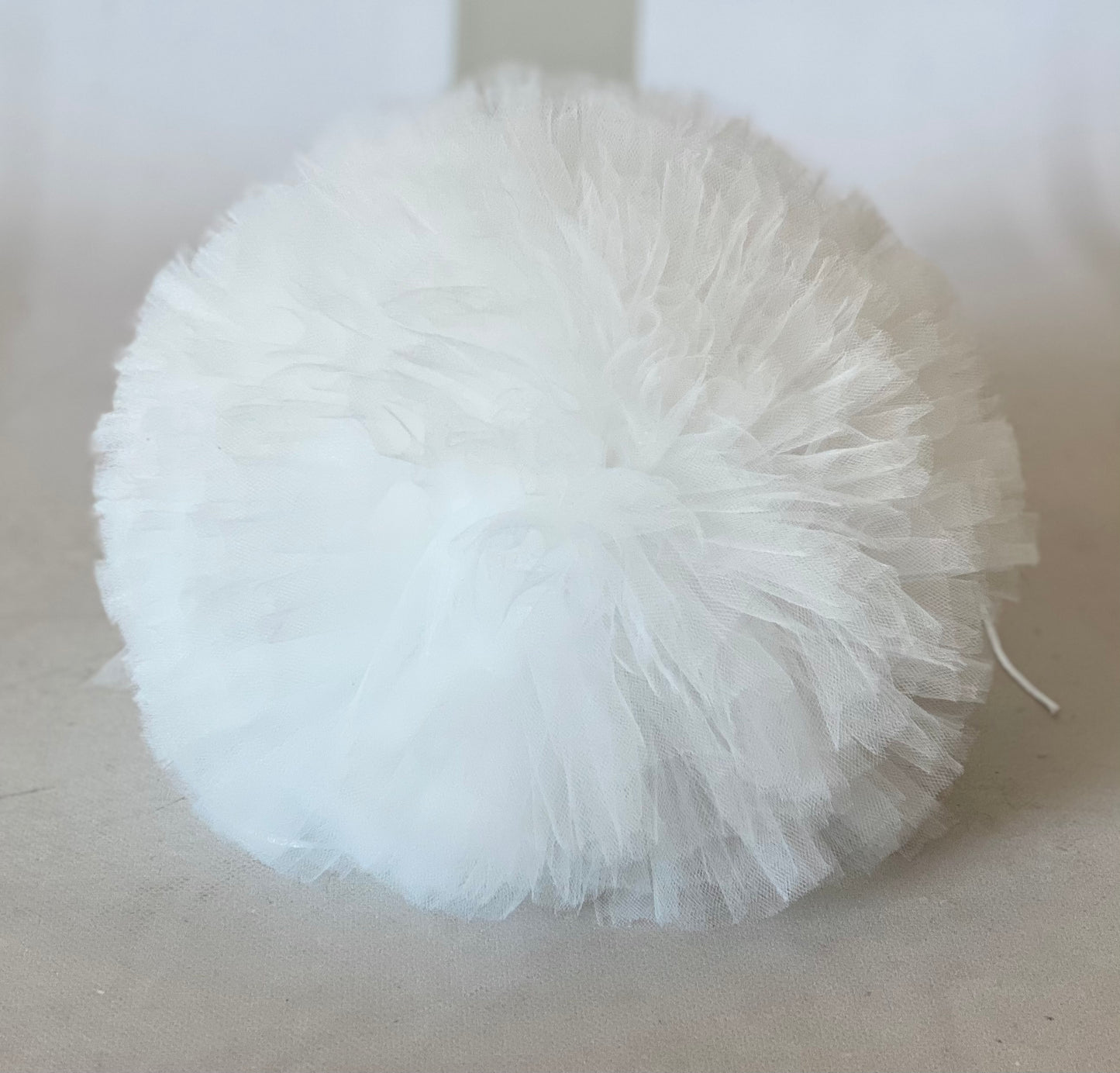 Giant White tulle pom pom handmade photography styling prop