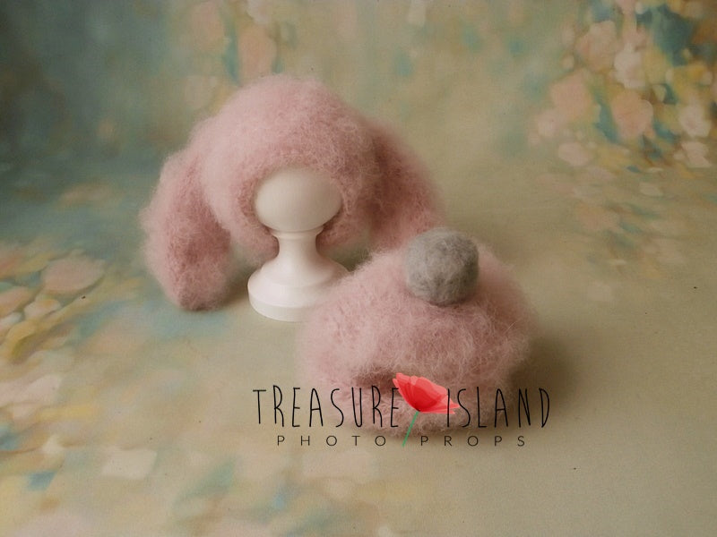 WOOLEN KNITTED BUNNY SET felt animals felt animal NEEDLE animal NEEDLE animals