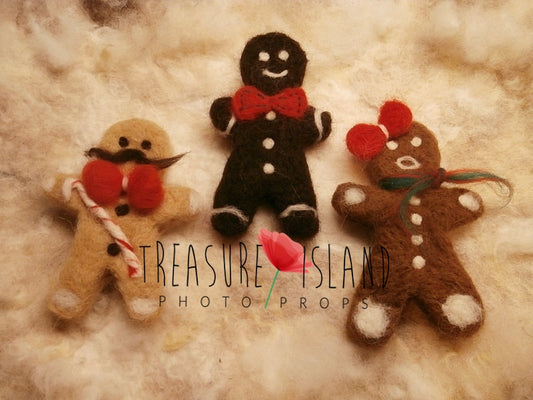 🎄FELTED CHRISTMAS GINGERBREADS🎄