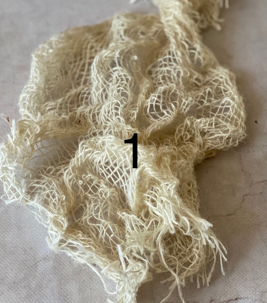 Hand-dyed textured jute photography layer in color option 01